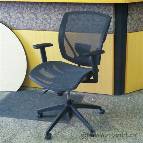 The headrest is fully adjustable so you can periodically lean back to rest your head and neck as you work. OTG Ibex Black All Mesh Ergonomic Adjustable Office Task ...