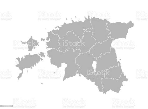 Vector Isolated Illustration Of Simplified Administrative Map Of