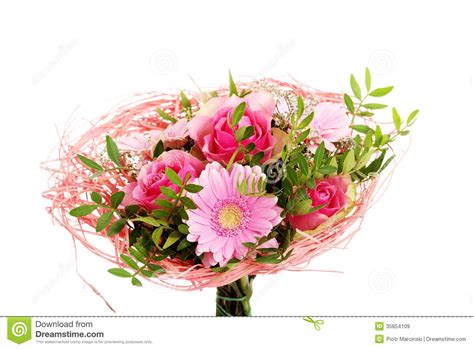 Beautiful Bouquet Of Pink Flowers Stock Image Image Of