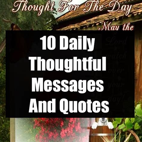 10 Daily Thoughtful Messages And Quotes