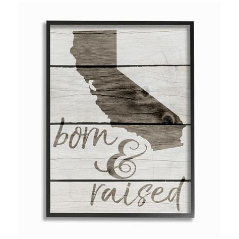 Shop Born And Raised California Framed Giclee Texturized Art Free