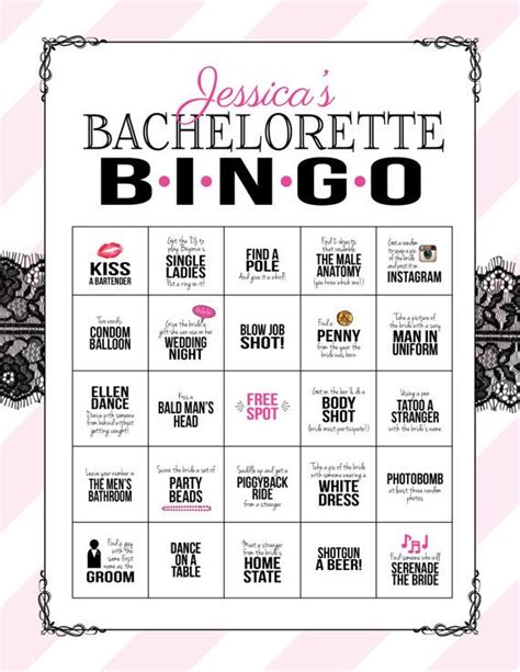 Hen Party Bingo Game Hen Night Bridal Shower 30 Cartes Print At Home