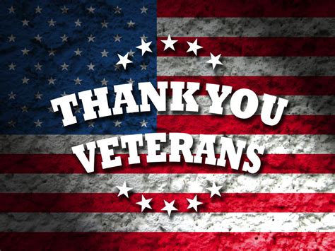 45220769 Thank You Veterans Card American Flag Grunge Background