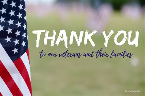 Thank You To Our Veterans Incourage