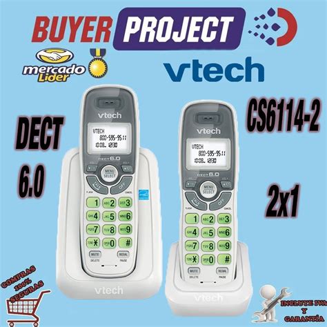 Teléfono Vtech Inalambrico Cs6114 2 2x1 Dect 60 Call Id Mercado Libre