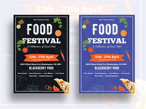 Food Festival Flyer Template 01 Uplabs