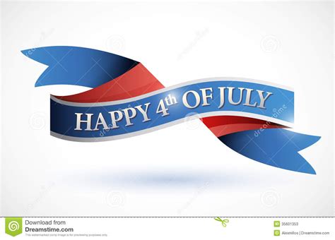 Happy 4th Of July Banner. Illustration Stock Photos - Image: 35601353