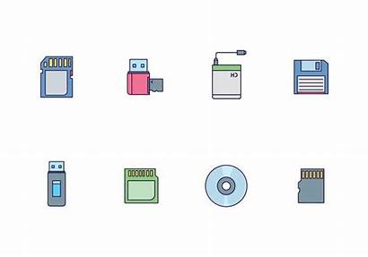 Storage Devices External Icon Pack Vector Clipart