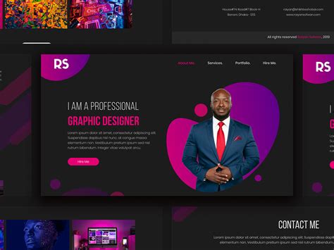 Designer Portfolio Website on Behance