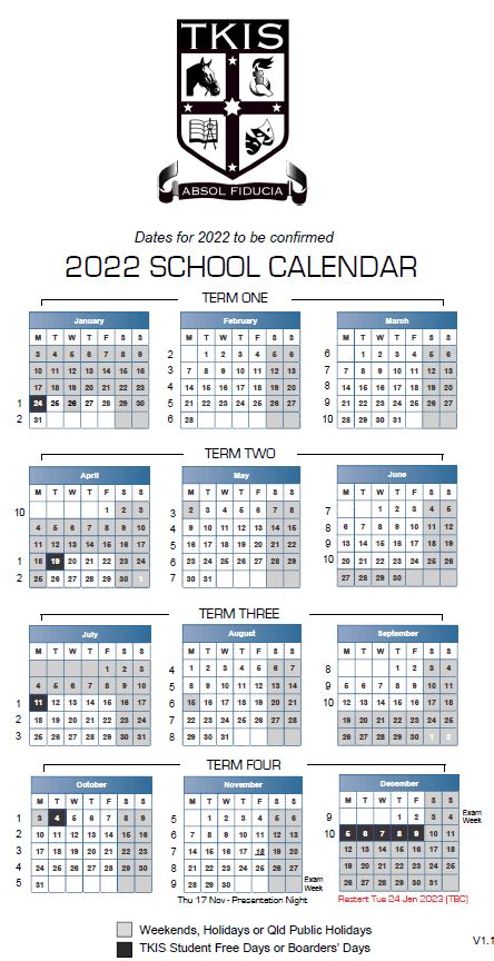 2022 And 2022 Calendar Queensland