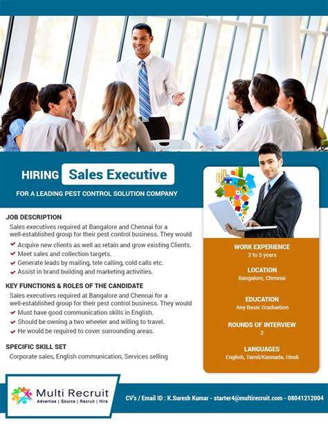 Sales Executive Recruitment Advertisement Sample The Power Of Ads