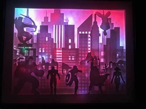 Superhero Shadow Box SVG and PNG - Etsy | Avengers wall art, Shadow box