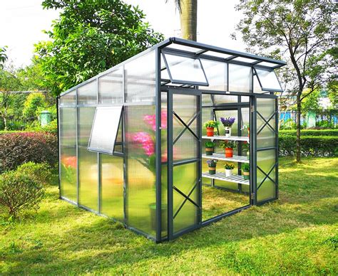 G More Garden Slant Roof Prefabricated Greenhouse With 10mm