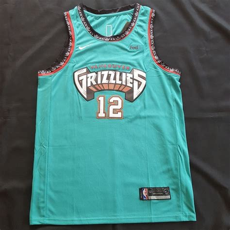 Ja Morant 2023 Throwback Vancouver Grizzlies 12 Teal Jersey Memphis M