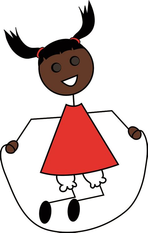 Clip Art Illustration Of A Cartoon Little Black Girl Jumpi Flickr