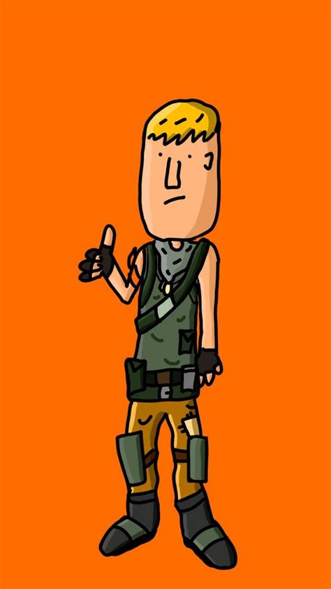 Fortnite Wallpaper Noob Orange Doodle Ps4 Pin