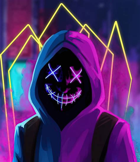 Download Cool Neon Hoodie Profile Picture Wallpaper
