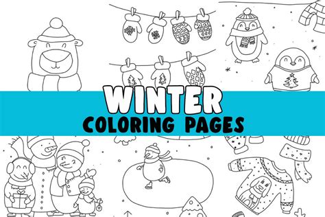 Winter Themed Coloring Pages