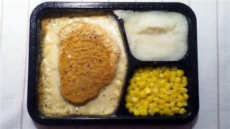 In the early 1960s, swanson introduced a new tv dinner that came with three pieces of fried chicken, potatoes whipped with milk and butter, and tender mixed vegetables. Banquet frozen Fried Chicken Meal , box opening and up ...