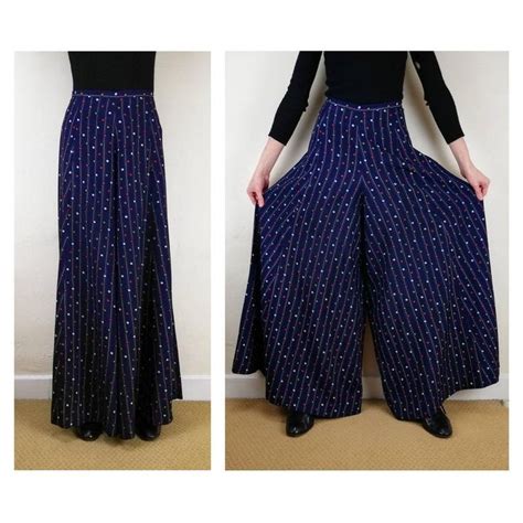 Vintage 70s Palazzo Pants Wide Leg Trousers 70s Flared Etsy Uk