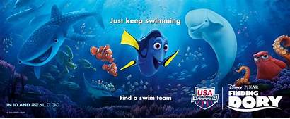 Dory Finding Swimming Disney Usa Keep Partners