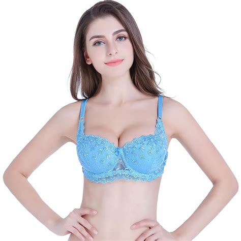 2018 Fashion Thin Cup Sexy Beauty Push Up Bras Lace Back Closure B Cup Authentic Bra For Women