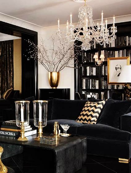 Certain colors were destined to be together: black, gold and white interior design & decor ideas ...