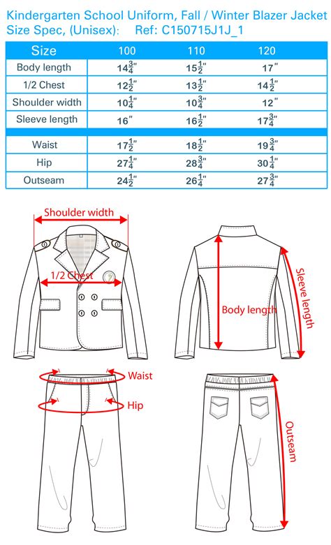 School Uniform Shirt Size Chart Labb By Ag