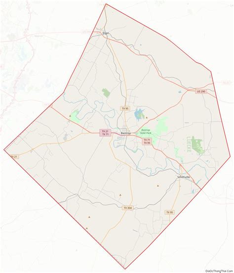 Map Of Bastrop County Texas