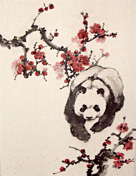 Spring Panda By Dragon Koi On Deviantart Panda Art Panda Painting