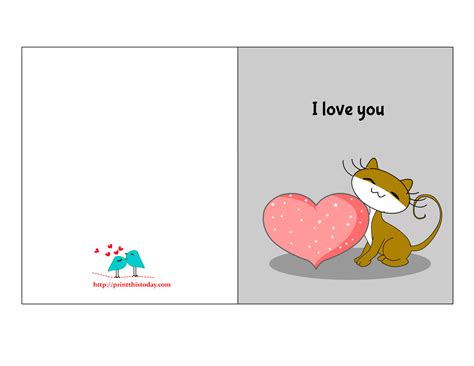 Free Printable “i Love You” Cards For Him