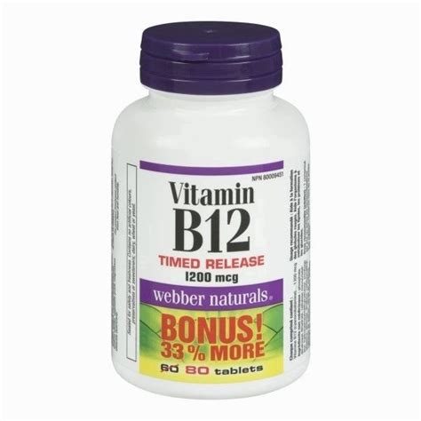 Webber Naturals Vitamin B12 Bonus Pack Alliance Drug Pharmacy