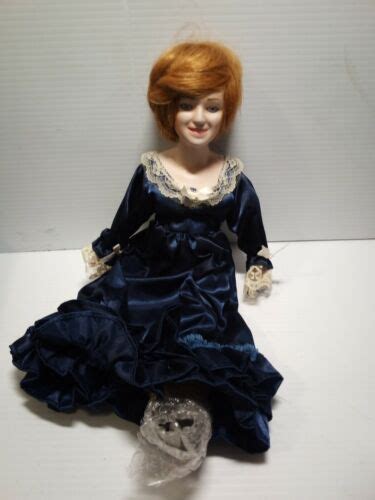 Fine Porcelain Stuffed 15 Princess Diana Doll New In The Box EBay