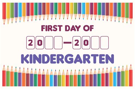 1st Day Of Kindergarten 10 Free Pdf Printables Printablee