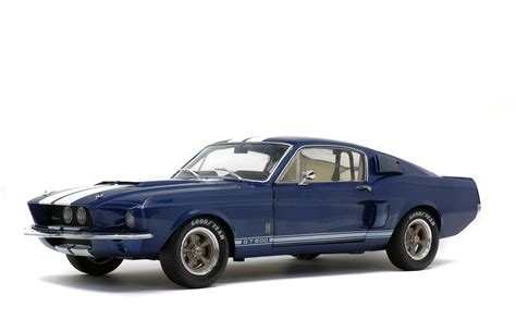 Shelby Gt500 Nightmist Blue And Light Grey Stripes 1967 Solido