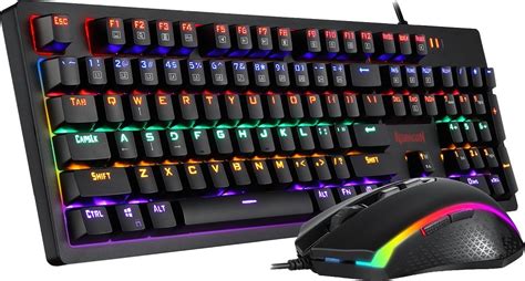 Redragon S117 Wired Gaming Keyboard And Mouse Combo Mechanical Rgb