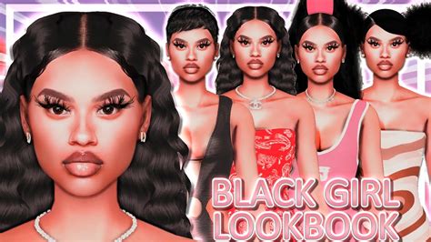 💕sims 4 Cas Black Girl Lookbook Cc Folder And Sim Download Youtube