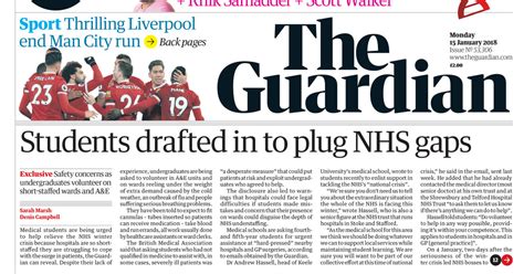 The Guardian Britains Left Wing News Power Goes Tabloid The New