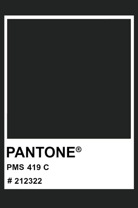 Pantone 419 C Pantone Color Pms Hex Palette Art Brand Color