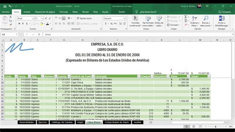 Plan General Contable Excel Sistema Excel Contable Contabilidad
