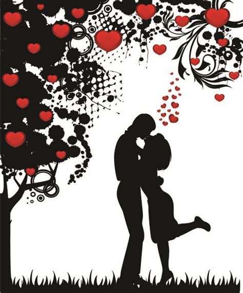 Romantic Lovers Silhouette 26907 Free Eps Download 4 Vector