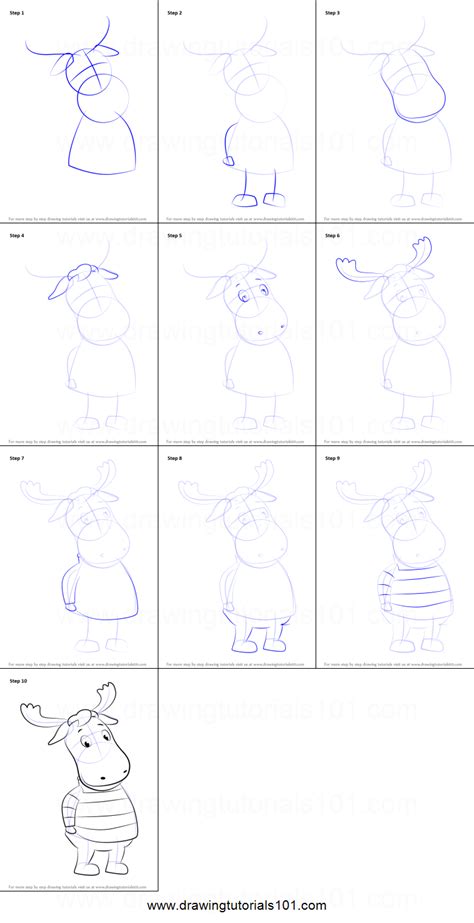 How To Draw Tyrone From The Backyardigans Printable Drawing Sheet By