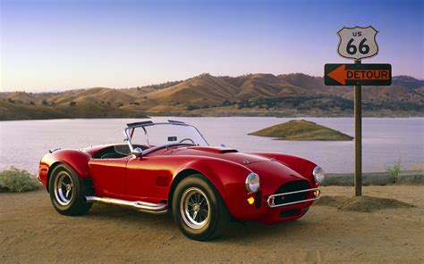 Usa Road Route 66 Old Car Shelby Shelby Cobra 427 Wallpapers Hd