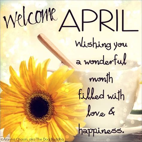 Welcome April Wishing You A Wonderful Month Filled With Love And Happiness Pictures Photos And