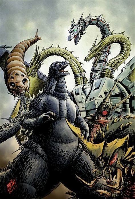 Godzilla Takes On All Foes Artwork By Mash Shinji Nishikawa