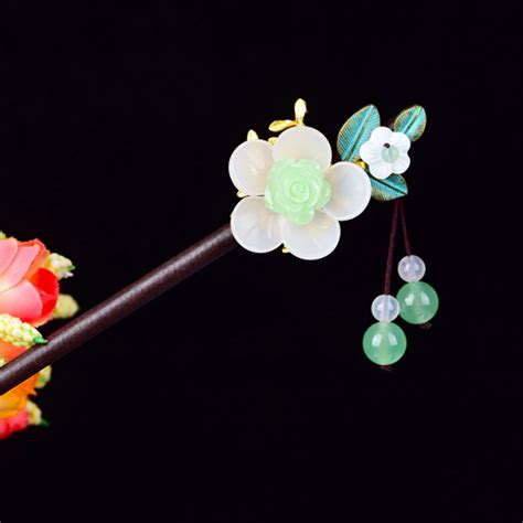 Flower Cherry Blossom Chinese Hair Pin Minimalist Hair Stick Etsy