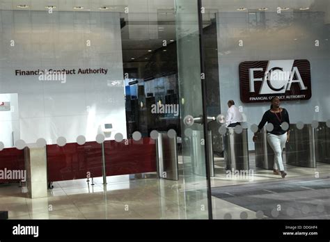 Offices Of The Fca Financial Conduct Authority At Canary Wharf London