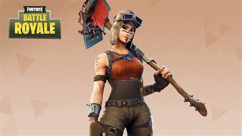Renegade Raider Holding Pickaxe In Brown Background
