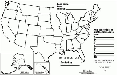 Printable Blank Us Map Quiz Customize And Print