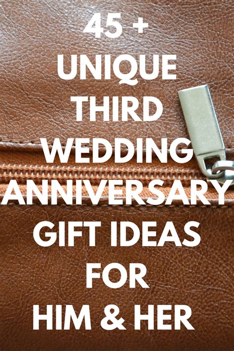 They say that if you have good relations for the first three years, your marriage is successful. Best Leather Anniversary Gifts Ideas for Him and Her: 45 ...